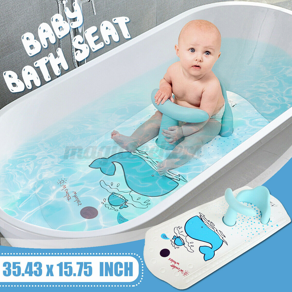 Infant Portable Baby Bath Tub Seat Children Shower Anti Slip Security Chair Mat