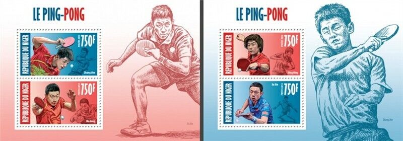 Niger - 2013 - Ping Pong - 2 Sheets Of 2 Stamps Each 14a-242