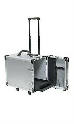 Aluminum Rolling 12 Tray Jewelry Cases - 16.375 L X 9.375 W X 13.5 H Inches