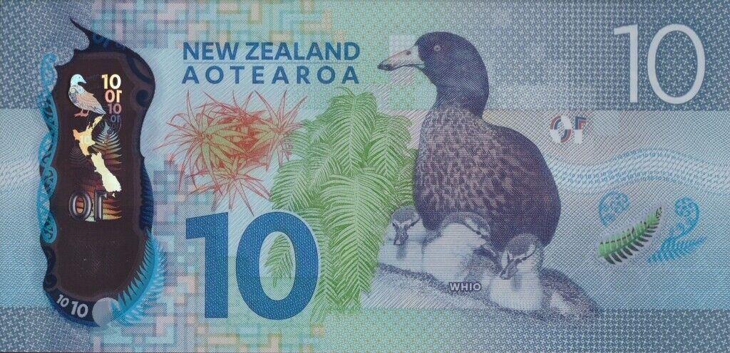 New Zealands 10 Dollars 2015 P-192 Unc