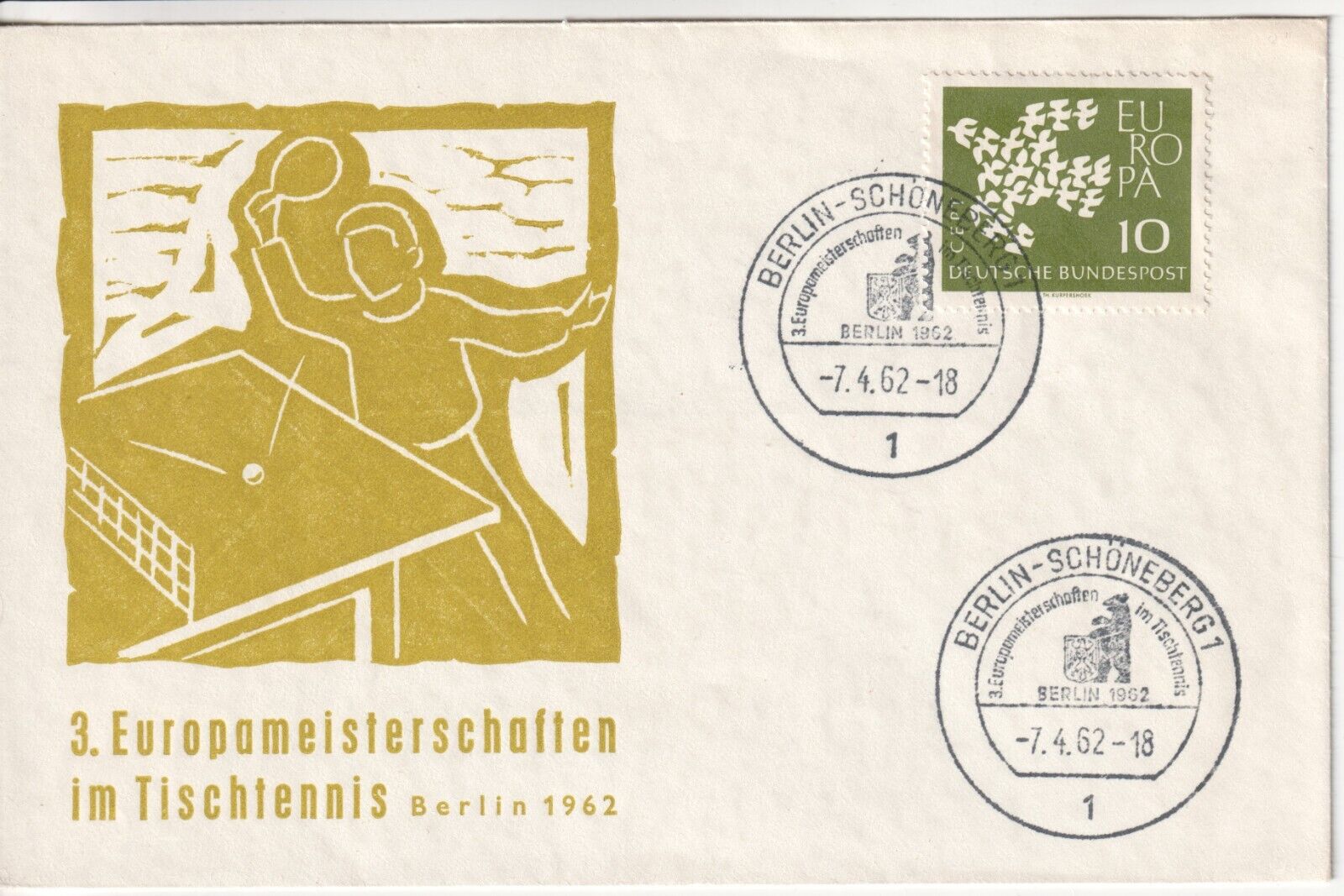 Table Tennis Germany 1962 Berlin Cover
