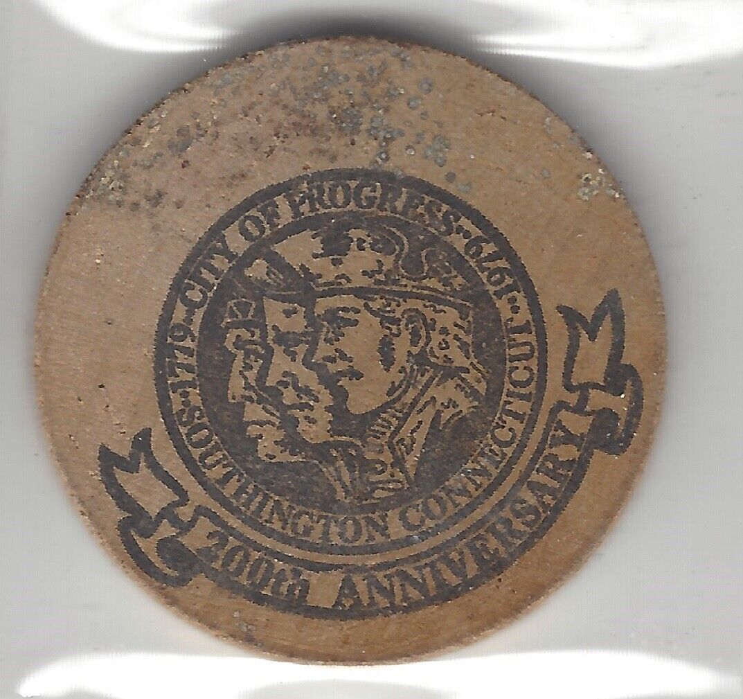 1979, Southington, Connecticut, 200th Anniversary 1779-1979, Wooden Nickel
