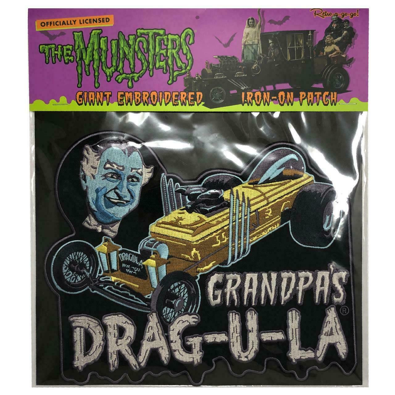 Drag-u-la Embroidered Back Patch - Retro-a-go-go The Munsters Grandpa's Dragula