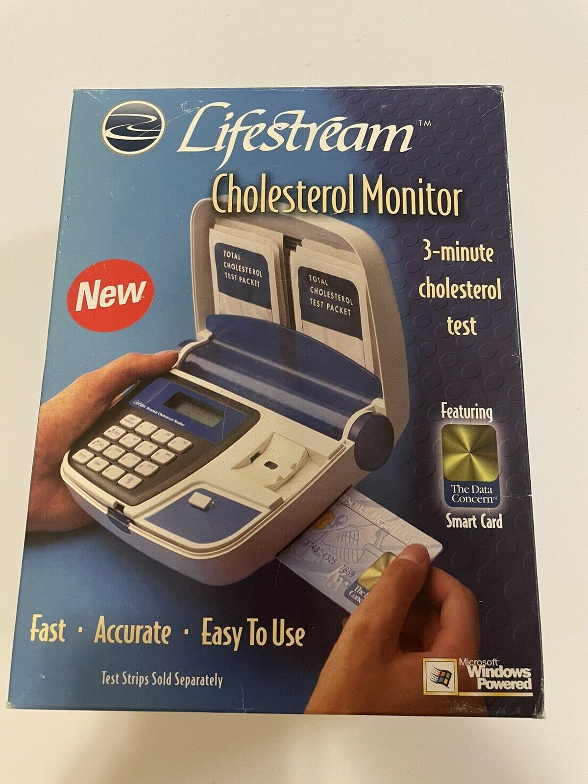 Lifestream Three Minute Cholesterol Monitor W/ Smart Card  Nib C3
