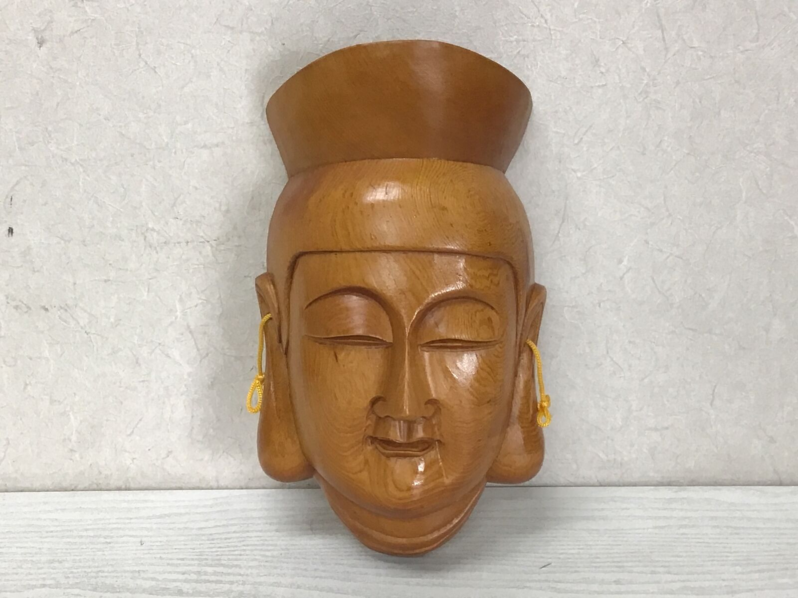 Y2488 Mask Buddhist Image Box Japanese Antique Omen Vintage Men Interior Decor