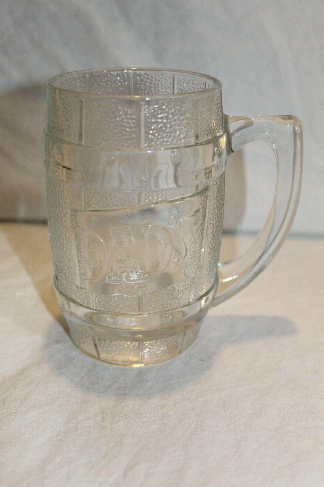 Vintage Dad's Root Beer Mug Clear Heavy Glass