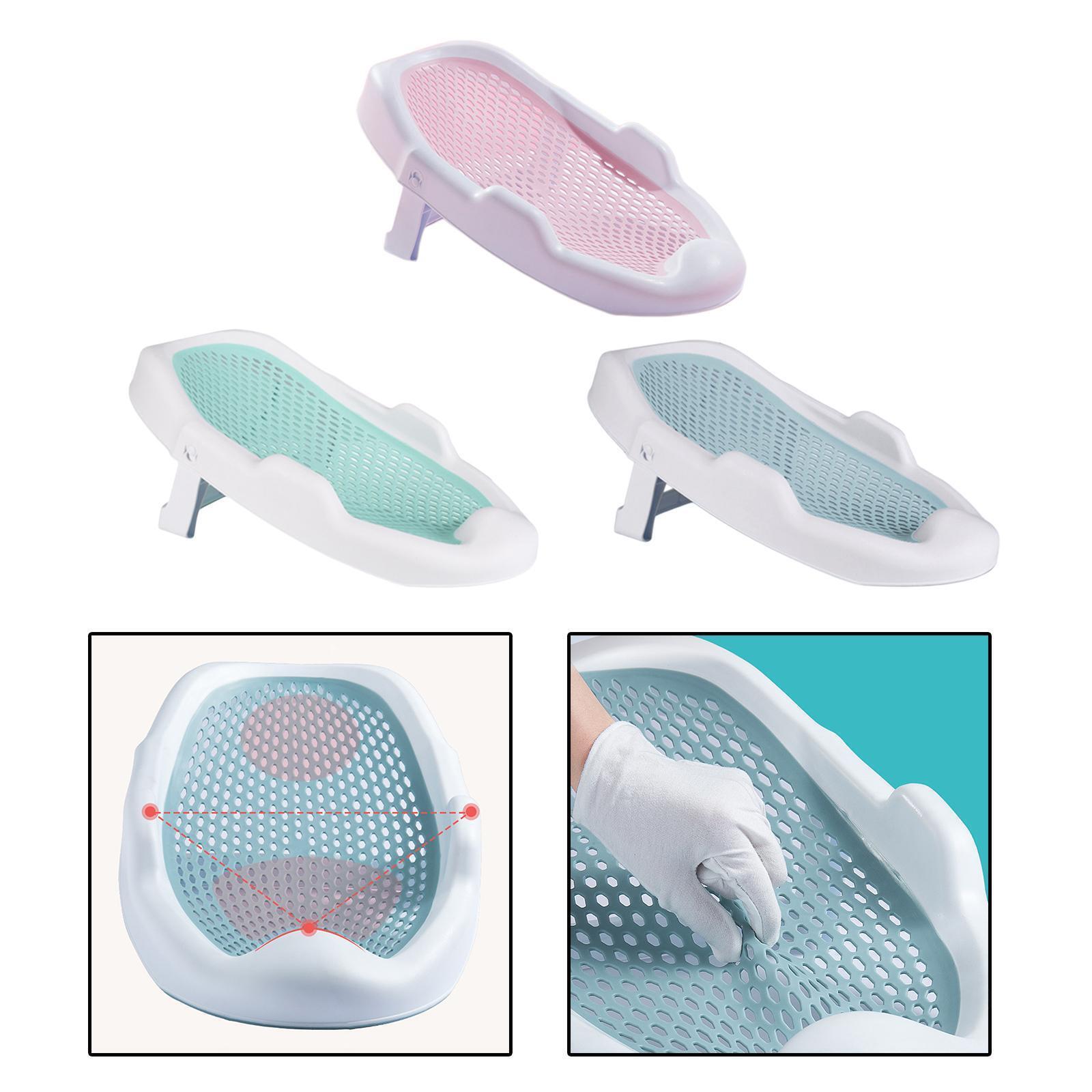 Foldable Baby Bath Seat Support Rack Soft Tpe Comfortable Non Slip For Baby