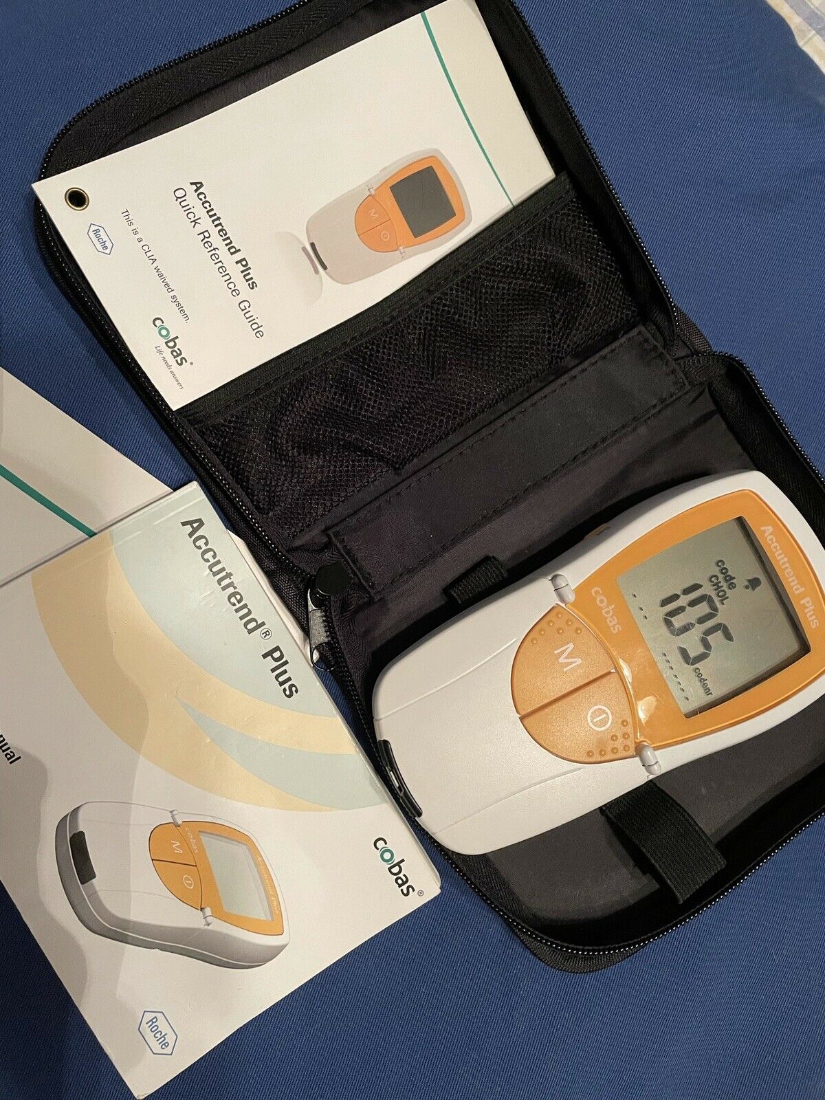 Accutrend Plus Glucose And Cholesterol Meter With Case And Manuals.