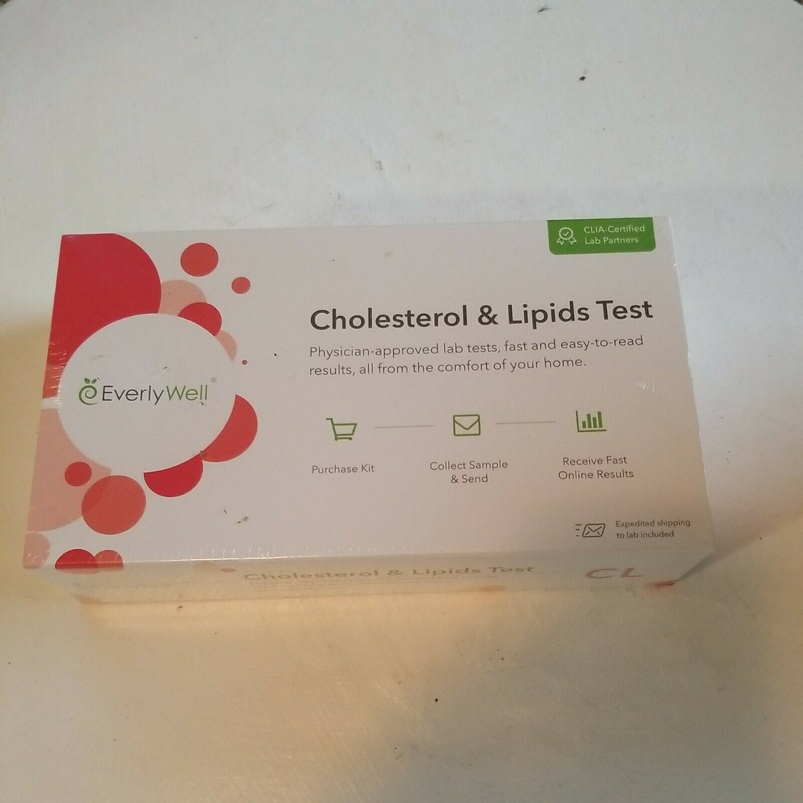 New Everlywell Cholesterol And Lipids At Home Test - Sealed Exp 2026