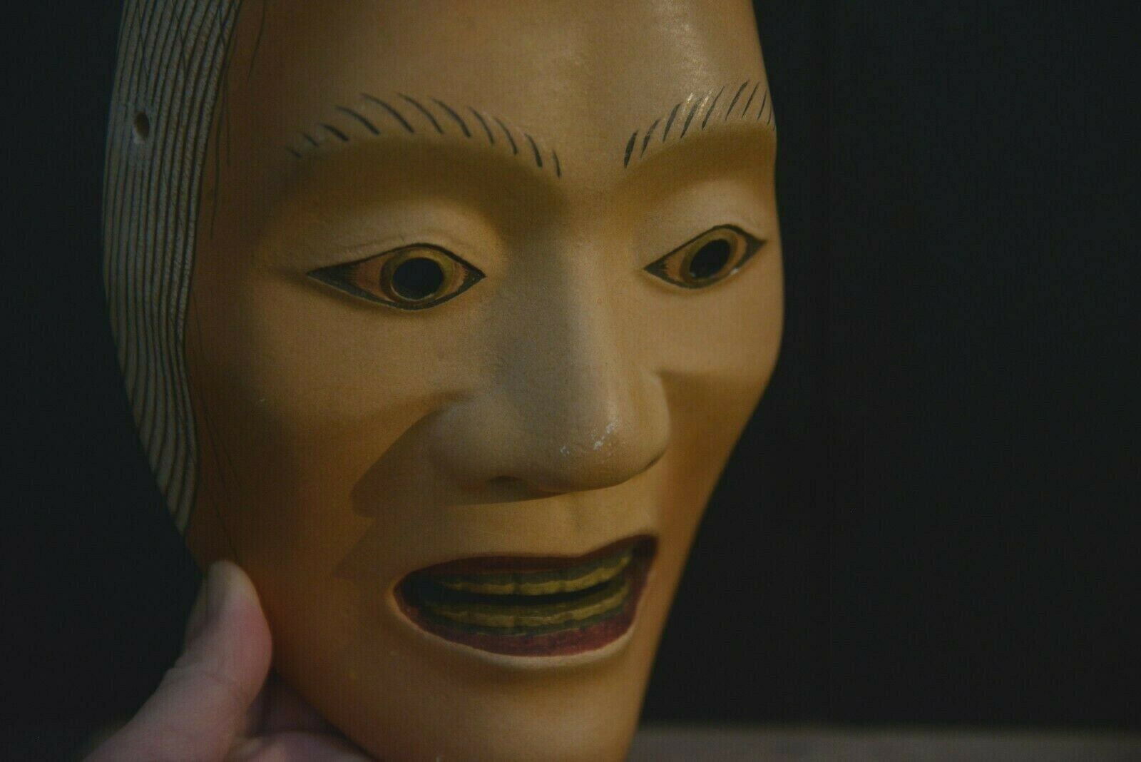 Japanese Antiques Yamanba Noh Mask Kyogen Bugaku  # Tengu Koomote Chujo