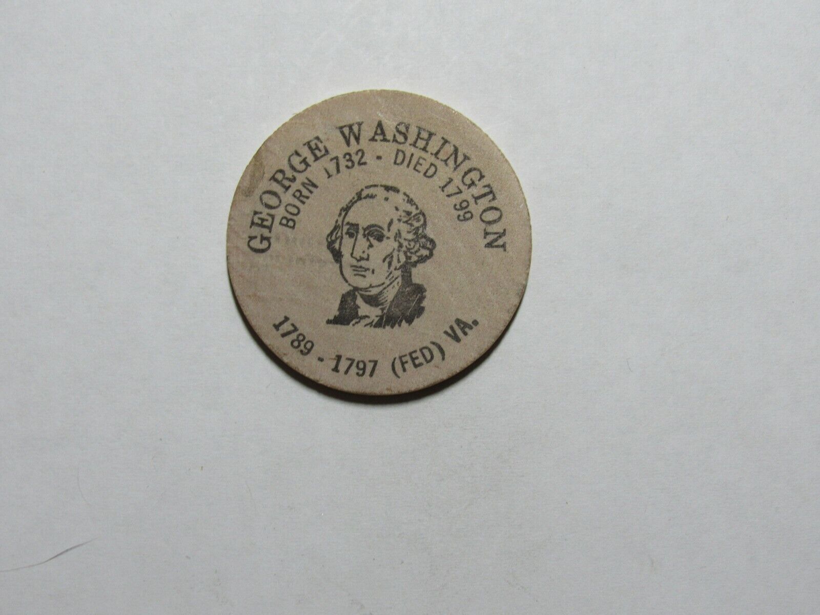 Old Wooden Nickel - George Washington 1732-1799