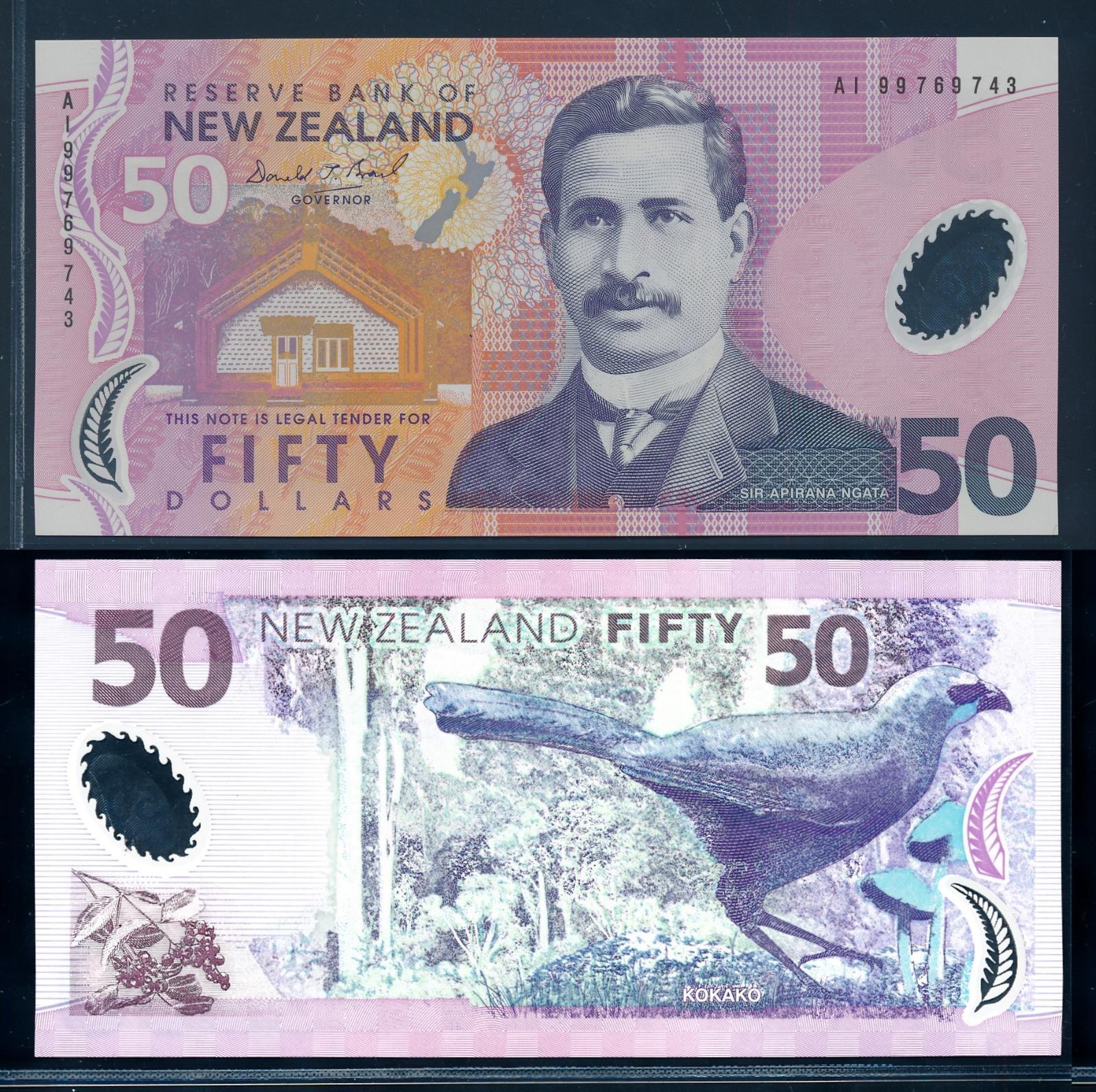 [94988] New Zealand 1999 50 Dollars Polymer Bank Note Unc P188a