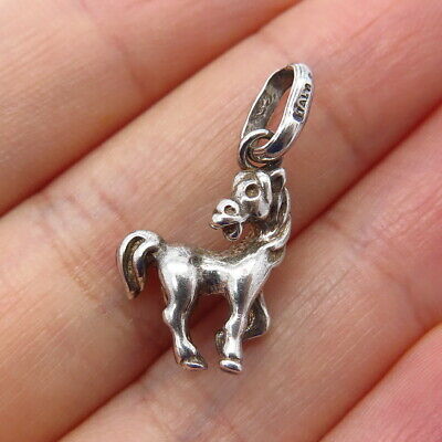 925 Sterling Silver Vintage  Italy Horse Charm Pendant