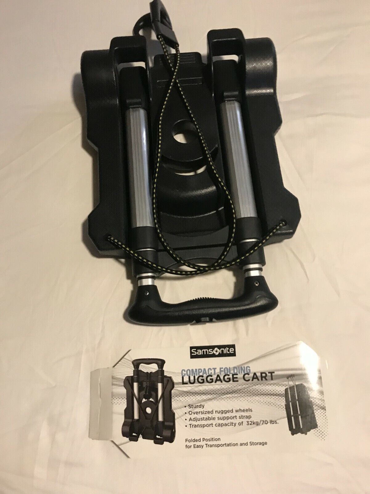 Samsonite Black Compact Folding Luggage Cart [new]